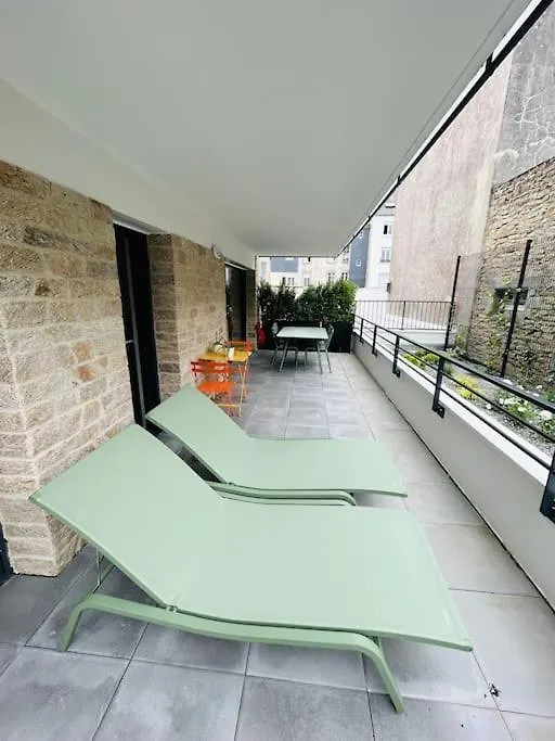 L'Hermine Terrasse Et Parking, 500 Plage Concarneau Apartment