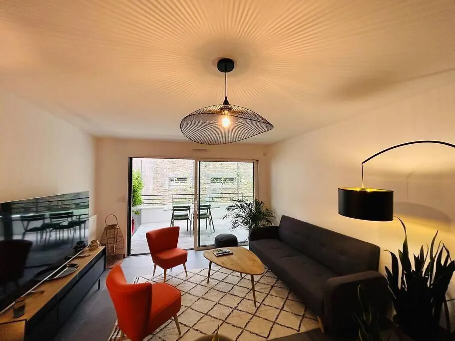L'Hermine Terrasse Et Parking, 500 Plage Concarneau Apartament